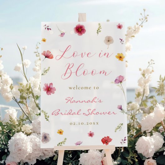 Bienvenue à la fête de mariage Love in Bloom