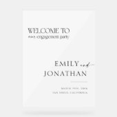 Bienvenue à la fête d'engagement classique noir et (Recto)