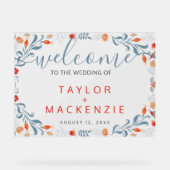 Bienvenue à la Fleur moderne personnalisée mariage (Recto)