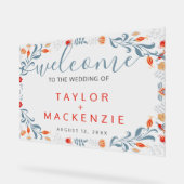 Bienvenue à la Fleur moderne personnalisée mariage (Angle)