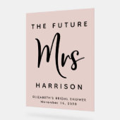 Bienvenue à la Future Mme Blush Pink Bridal Shower (Angle)