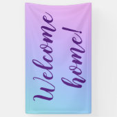 "Bienvenue à la maison !" Bannière Pastel Ombre (Vertical)