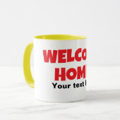 Bienvenue à la maison cadeau de tasse de café pers (Devant gauche)