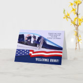 Bienvenue à la maison ! Carte de voeux militaire p (Fleur jaune)