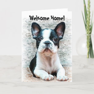 Bienvenue à la maison French bulldog carte de voeu