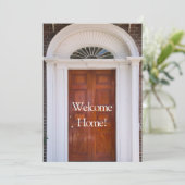 "Bienvenue à la maison" Nouvelle carte de voeux (Debout devant)