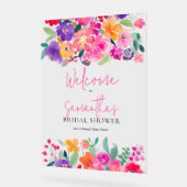 Bienvenue à la réception de mariage aquarelle flor (Angle)