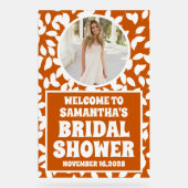 Bienvenue à la réception de mariage avec photo de  (Recto)