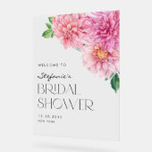 Bienvenue à la réception de mariage Dahlia Aquarel (Angle)