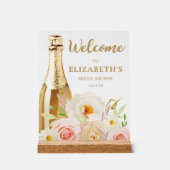 Bienvenue à la réception de mariage floral aquarel (Recto)