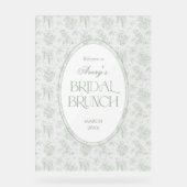 Bienvenue à la réception de mariage floral toile v (Recto)