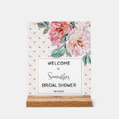 Bienvenue à la Soirée de Mariage Florale Rose (Recto)