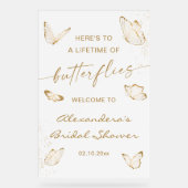 Bienvenue à la soirée de mariage papillon doré (Recto)