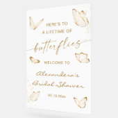 Bienvenue à la soirée de mariage papillon doré (Angle)