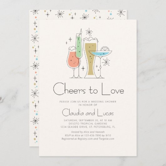 Bienvenue à l'amour des couples Invitation Wedding (Devant / Derrière)
