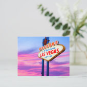 Bienvenue à Las Vega, carte postale bleu violet (Debout devant)