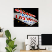 Bienvenue à Las Vegas Neon Poster Print (Bureau à domicile)