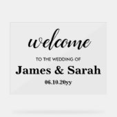 Bienvenue à l'entrée de notre Mariage Black Chic S (Recto)