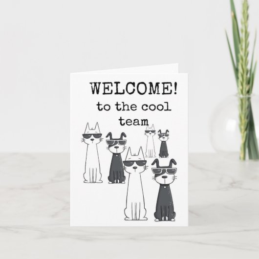 Bienvenue, À l'équipe Cool, Carte imprimable (Devant)