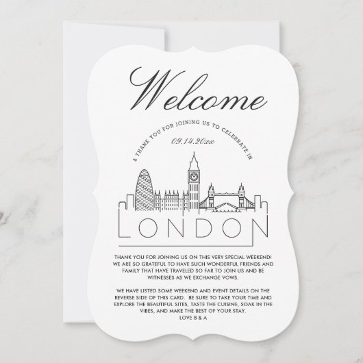 Bienvenue à Londres | Carte Détails des clients Ma (Devant)