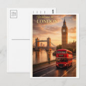 Bienvenue à Londres. Carte postale (Devant / Derrière)