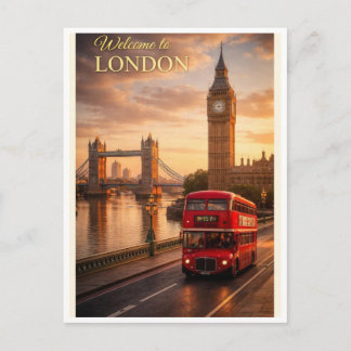 Bienvenue à Londres. Carte postale