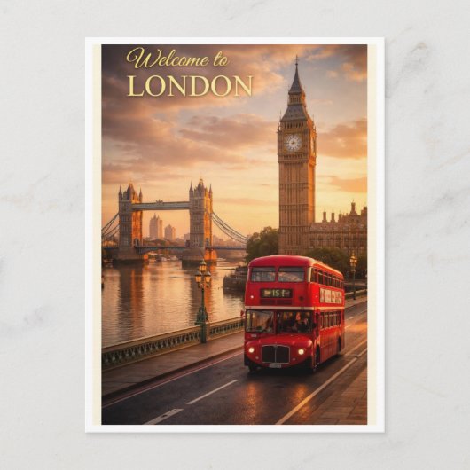 Bienvenue à Londres. Carte postale (Devant)
