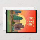 Bienvenue à Miami, carte postale de Floride (Devant / Derrière)