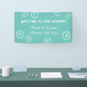 Bienvenue à notre bannière de mariage plage de sab (Salon professionnel)