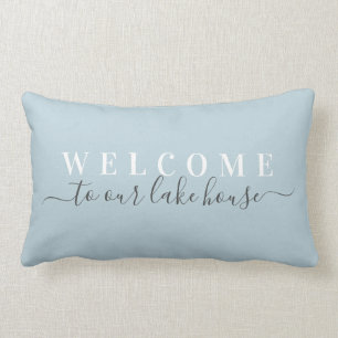 Bienvenue à notre Coussin Lake House Blue Lumbar