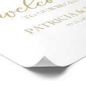 Bienvenue à Notre Début Chic Affiche de Script Dor (Coin)