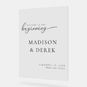 " BIENVENUE À NOTRE DÉBUT" Mariage (Angle)