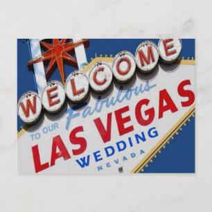 Bienvenue À Notre Fabulous Las Vegas MARIAGE Carte