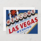Bienvenue À Notre Fabulous Las Vegas MARIAGE Carte (Devant / Derrière)