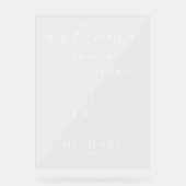 Bienvenue À Notre Histoire D'Amour Élégant Mariage (Recto)