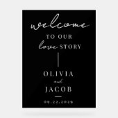 Bienvenue À Notre Histoire D'Amour Mariage Moderne (Recto)