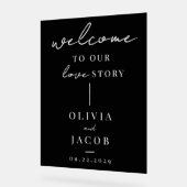 Bienvenue À Notre Histoire D'Amour Mariage Moderne (Angle)