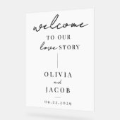 Bienvenue À Notre Histoire D'Amour Mariage Moderne (Angle)