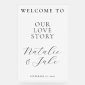 Bienvenue À Notre Histoire D'Amour Mariage Moderne (Recto)