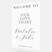 Bienvenue À Notre Histoire D'Amour Mariage Moderne (Angle)