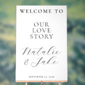 Bienvenue À Notre Histoire D'Amour Mariage Moderne (Neutre)