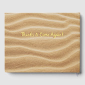 Bienvenue À Notre Maison De Plage, Livre D'Invité (Verso)