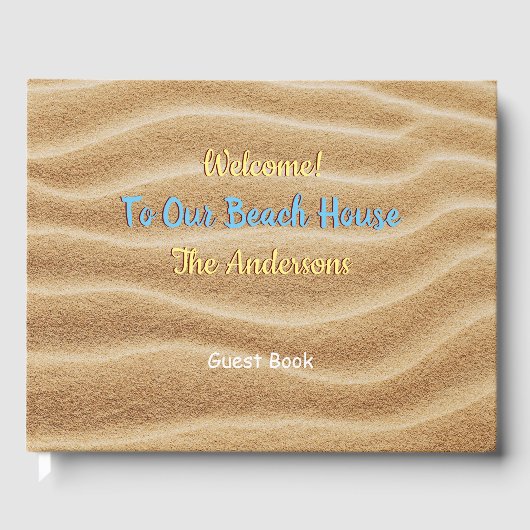 Bienvenue À Notre Maison De Plage, Livre D'Invité (Recto)