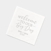 Bienvenue à notre Mariage d'argent Big Day (Gauche)