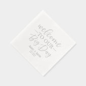 Bienvenue à notre Mariage d'argent Big Day (Droite)