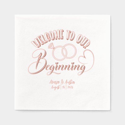 Bienvenue À Notre Mariage Débutant (Recto)