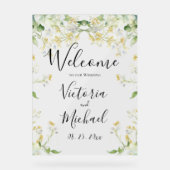 Bienvenue à notre Mariage Neutral Floral Elegant (Recto)