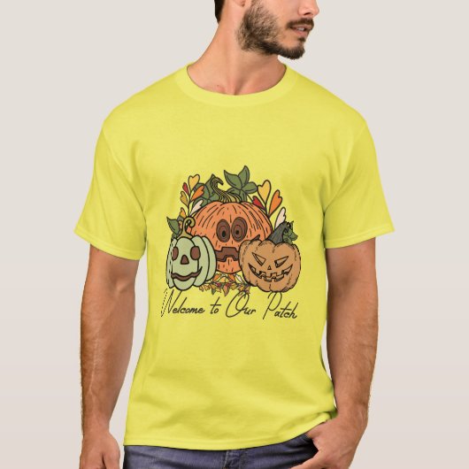 Bienvenue À Notre Patch Yellow Unisex T-Shirt (Devant)