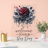 Bienvenue À Notre Rose Gothique Noir Big Day (Mariage)