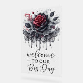 Bienvenue À Notre Rose Gothique Noir Big Day (Angle)